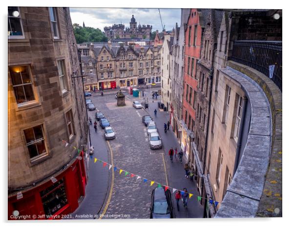 Looking up Victoria Street  Acrylic by Jeff Whyte