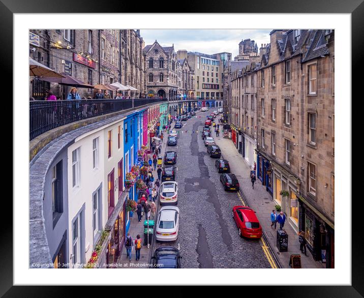 Looking up Victoria Street  Framed Mounted Print by Jeff Whyte