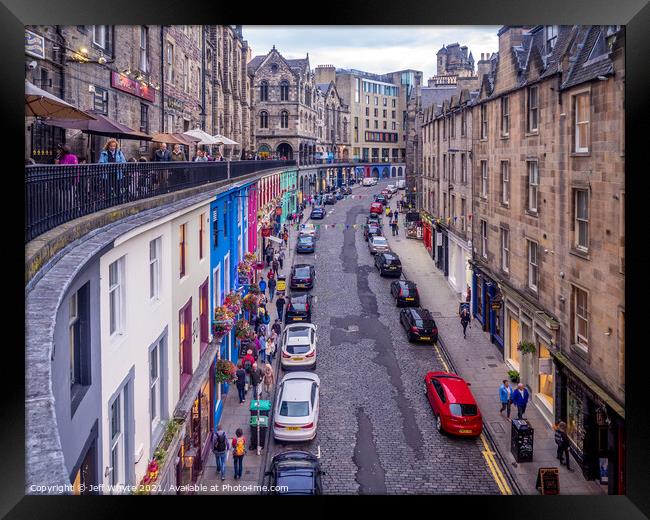 Looking up Victoria Street  Framed Print by Jeff Whyte