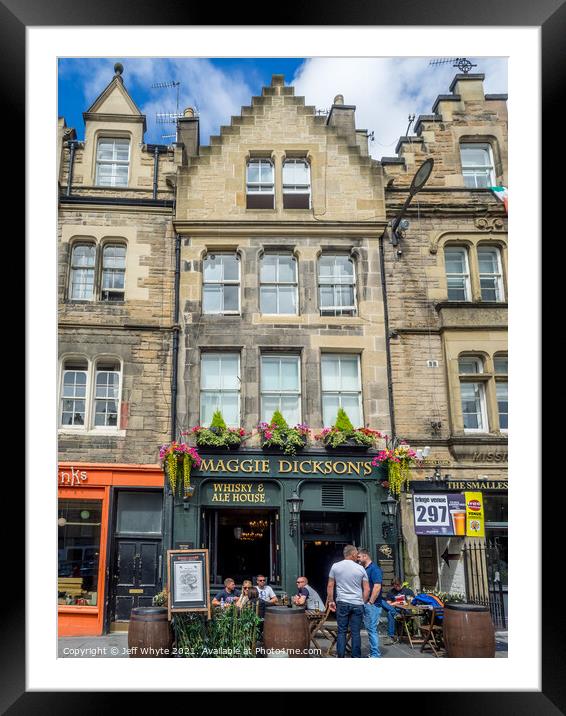 Old Town in Edinburgh Framed Mounted Print by Jeff Whyte