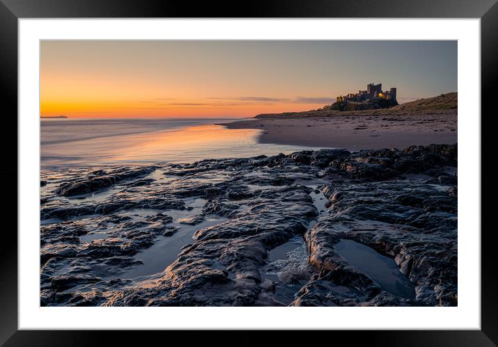 Bamburgh Castle, Northumberland Framed Mounted Print by Michael Brookes
