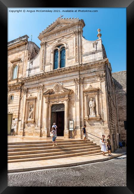 Church of St Francis of Assisi in Ostuni, Italy Framed Print by Angus McComiskey