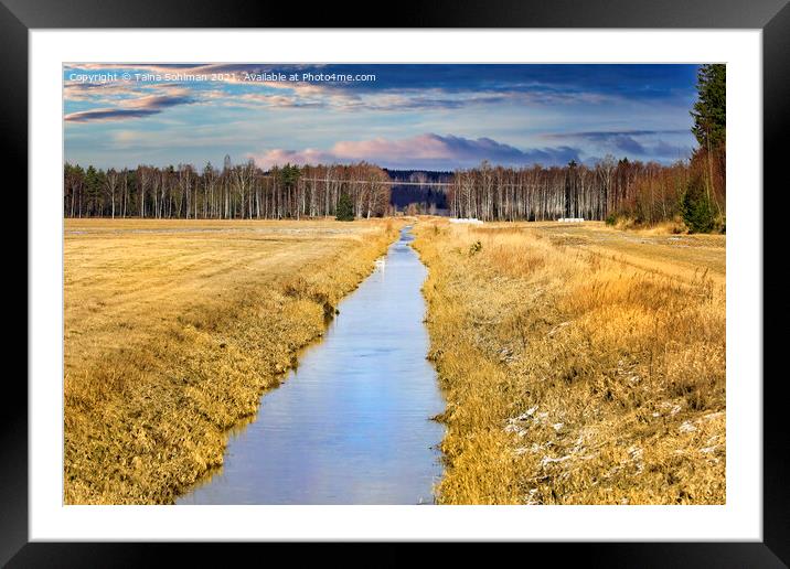 Calm Rural River Framed Mounted Print by Taina Sohlman