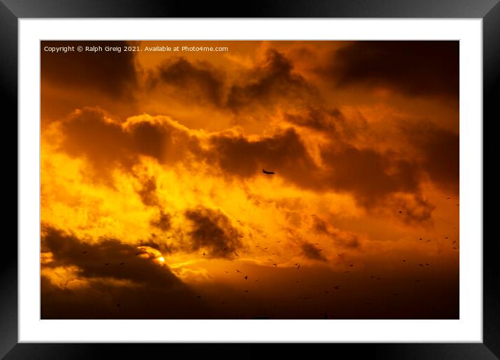 Flying into the sunset Framed Mounted Print by Ralph Greig