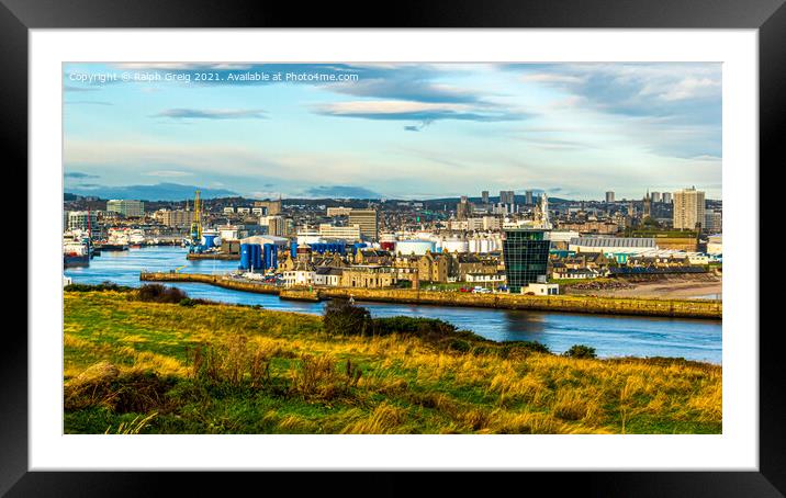Sea,City and Shire Framed Mounted Print by Ralph Greig