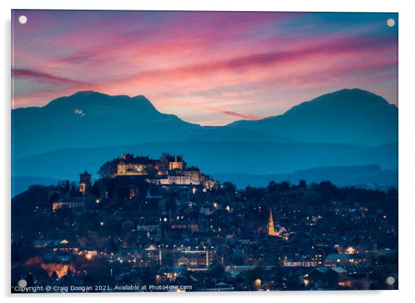 Stirling Castle Acrylic by Craig Doogan