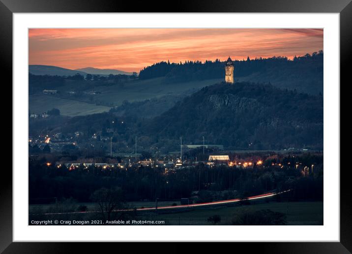 Wallace Monument - Stirling Framed Mounted Print by Craig Doogan