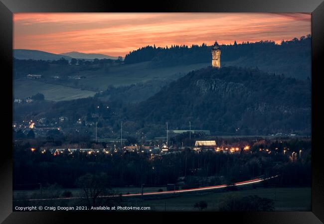 Wallace Monument - Stirling Framed Print by Craig Doogan