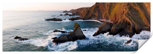 Hartland Quay from above Print by Sonny Ryse
