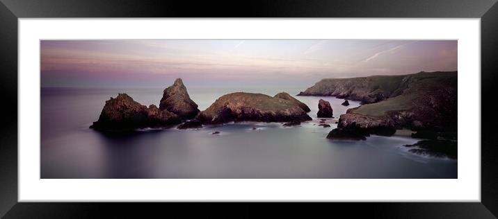 Kynance Cove Cornwall at sunrise Framed Mounted Print by Sonny Ryse