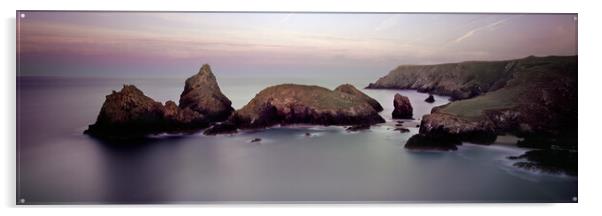 Kynance Cove Cornwall at sunrise Acrylic by Sonny Ryse