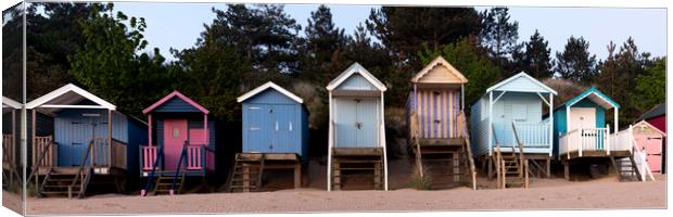 Wells Next the Sea Colouful Beach huts england Canvas Print by Sonny Ryse