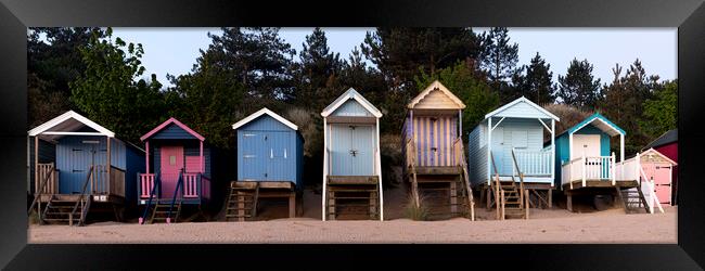 Wells Next the Sea Colouful Beach huts england Framed Print by Sonny Ryse