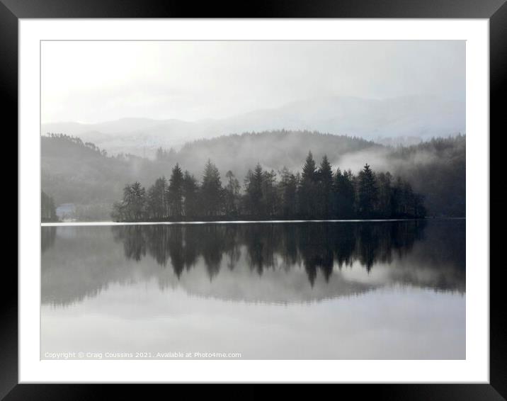 Loch Ard Mist Framed Mounted Print by Wall Art by Craig Cusins