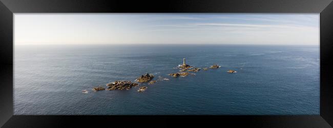 Land's End Cornwall Lighthouse Framed Print by Sonny Ryse