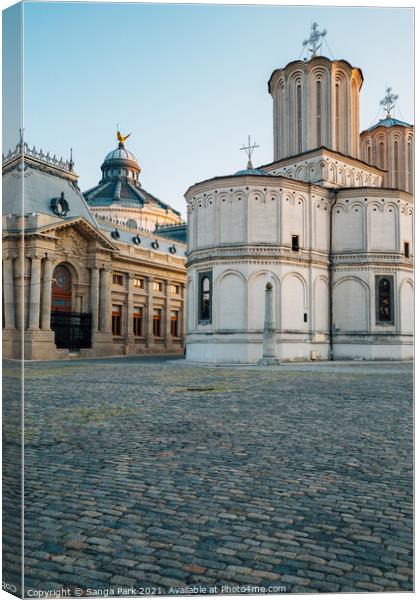 Patriarchal cathedral in Bucharest Canvas Print by Sanga Park