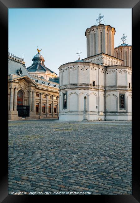 Patriarchal cathedral in Bucharest Framed Print by Sanga Park
