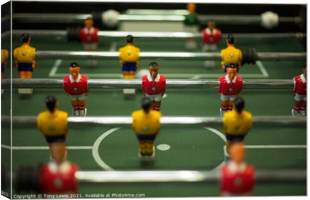 Tabletop Football #3 Canvas Print by Tony Lewis