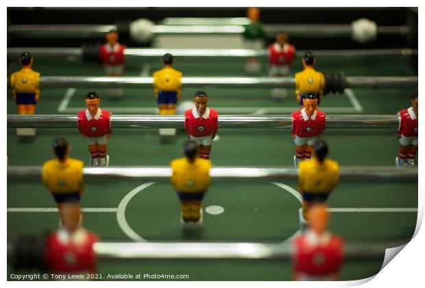 Tabletop Football #3 Print by Tony Lewis