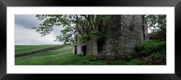 Old farmhouse yorkshire dales Framed Mounted Print by Sonny Ryse