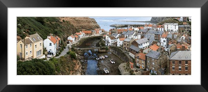 Staithes coastal town england Framed Mounted Print by Sonny Ryse