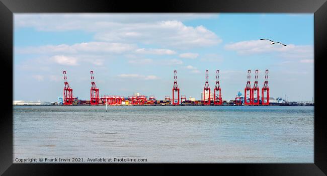 Liverpools Liverpool2 Container Port  Framed Print by Frank Irwin