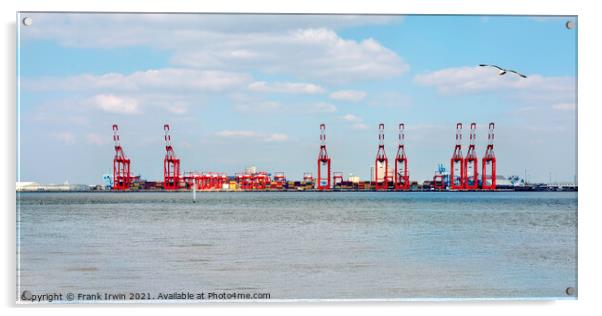 Liverpools Liverpool2 Container Port  Acrylic by Frank Irwin