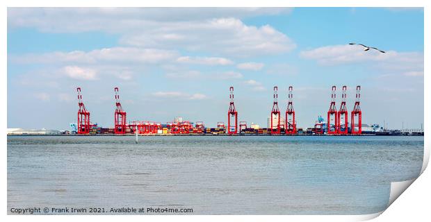 Liverpools Liverpool2 Container Port  Print by Frank Irwin