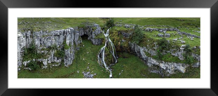 Yorkshire dales waterfall Framed Mounted Print by Sonny Ryse