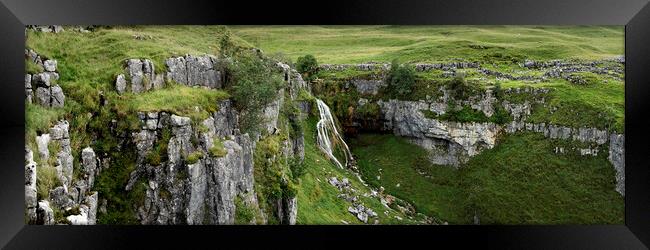 Yorskhire Dales waterfall Framed Print by Sonny Ryse