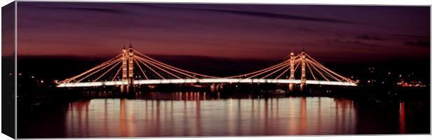 Albert Bridge London at night Canvas Print by Sonny Ryse