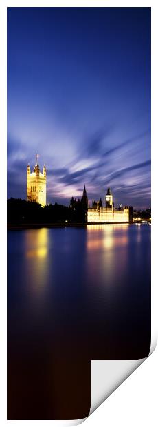 Vertical Panorama of Big ben and the Houses of Parliament Print by Sonny Ryse