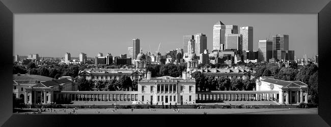 Greenwhich Park and the National Maritime Museum London black an Framed Print by Sonny Ryse