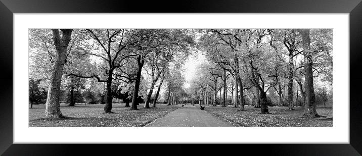 Hyde PArk London Black and white Framed Mounted Print by Sonny Ryse