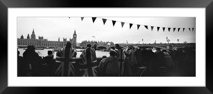 Thames river Queen's Jubilee Framed Mounted Print by Sonny Ryse