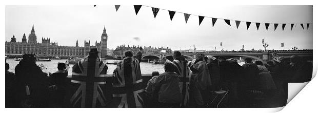 Thames river Queen's Jubilee Print by Sonny Ryse