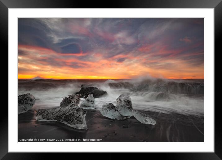 Valentine Ice Framed Mounted Print by Tony Prower