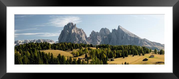 Alp di Suisse Seiser Alm Aline Meadow Sassopiatto Italian Dolomi Framed Mounted Print by Sonny Ryse