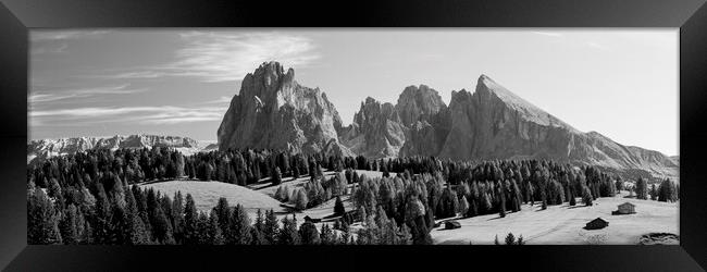 Alp di Suisse Seiser Alm Aline Meadow Sassopiatto talian Alps Do Framed Print by Sonny Ryse