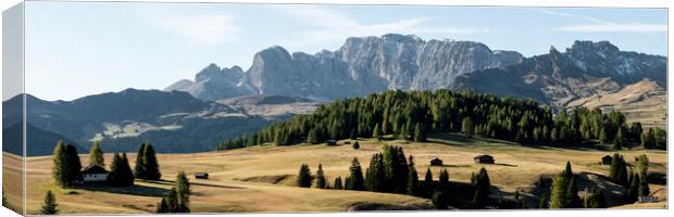 Alpe di Siusi Seiser Alm Gruppo del Catinaccio Alpine meadow Ita Canvas Print by Sonny Ryse