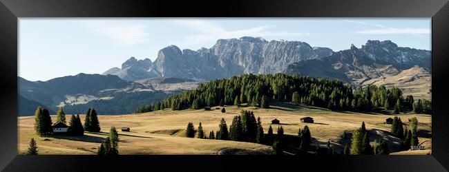 Alpe di Siusi Seiser Alm Gruppo del Catinaccio Alpine meadow Ita Framed Print by Sonny Ryse