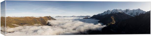 Dolomites Italy mist Canvas Print by Sonny Ryse