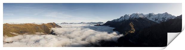 Dolomites Italy mist Print by Sonny Ryse