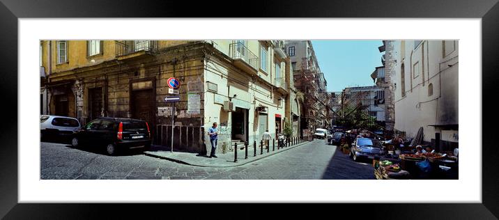 Napoli Street Scene Italy Framed Mounted Print by Sonny Ryse