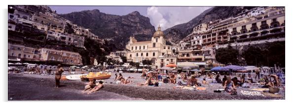 Positano Beach Italy Amalfi Coast Acrylic by Sonny Ryse