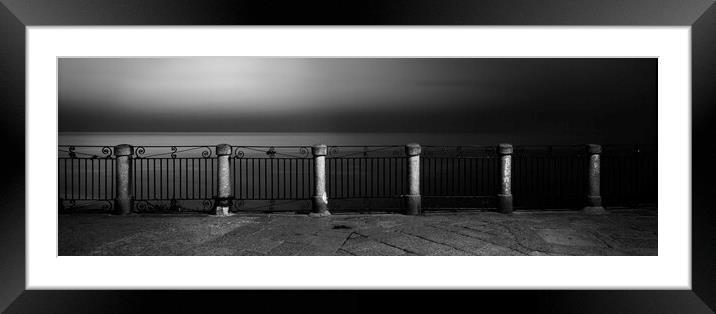 Tropea Italy Black and white ocean view Framed Mounted Print by Sonny Ryse