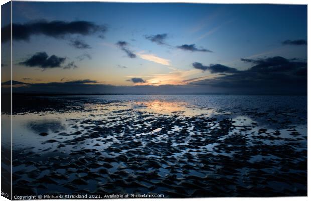 sunrise at bardsea beach, cumbria, UK Canvas Print by Michaela Strickland
