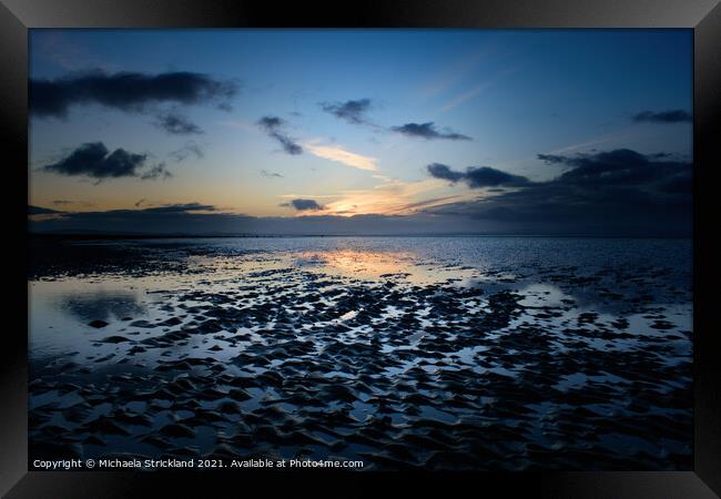 sunrise at bardsea beach, cumbria, UK Framed Print by Michaela Strickland