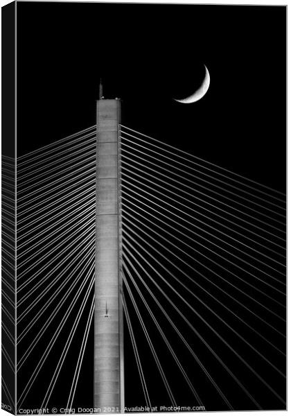 Forth Bridge Moonscape Canvas Print by Craig Doogan