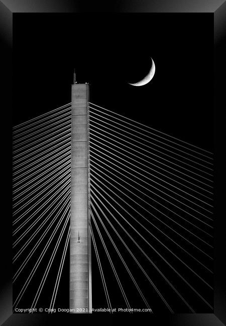 Forth Bridge Moonscape Framed Print by Craig Doogan